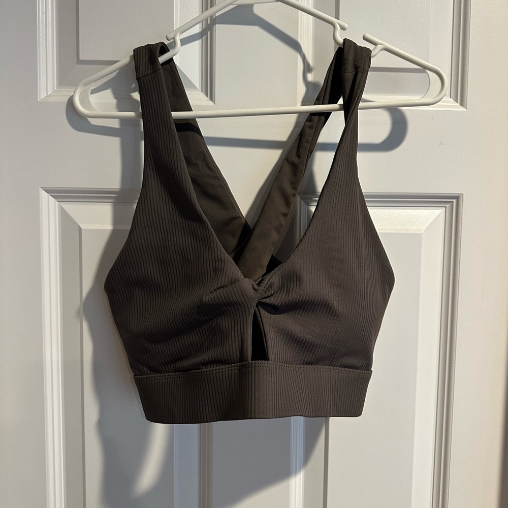 Fabletics Dark Brown Oasis Bra
